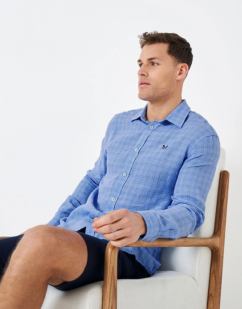 Long Sleeve Linen Check Shirt 1 Long Sleeve Linen Check Shirt