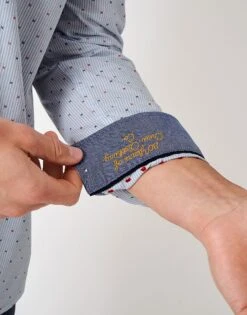 30th Collection Striped Cut Back Shirt -Crew Clothing MSB102 OPTICWHITE 3