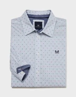 30th Collection Striped Cut Back Shirt -Crew Clothing MSB102 OPTICWHITE 6