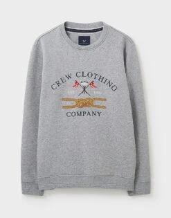 Wobridge Graphic Crew Neck Sweatshirt -Crew Clothing MSD033 GREY 3