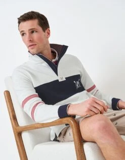 30th Collection Padstow Sweatshirt 8 30th Collection Padstow Sweatshirt -Crew Clothing MSD051 WHTLINEN 3