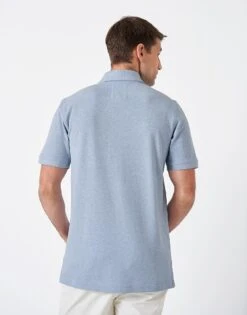 Classic Pique Polo Shirt -Crew Clothing MSE002 SOFTBLUMRL 2