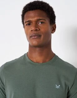 Ocean T-Shirt -Crew Clothing MSE003 KHAKI 3