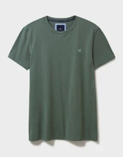 Ocean T-Shirt -Crew Clothing MSE003 KHAKI 6