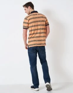 Westcott Double Stripe Polo Shirt -Crew Clothing MSE014 CORALNVY 2