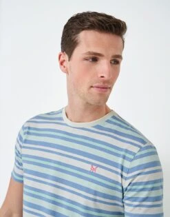 Stripe T-Shirt -Crew Clothing MSE016 MINTSTRIPE 3