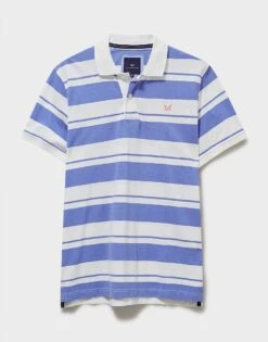 Millbrook Stripe Polo Shirt 9 Millbrook Stripe Polo Shirt -Crew Clothing MSE019 BLUESTRIPE 6
