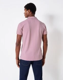 Stretch Pique Polo Shirt -Crew Clothing MSE024 HOLLYHOCK 2