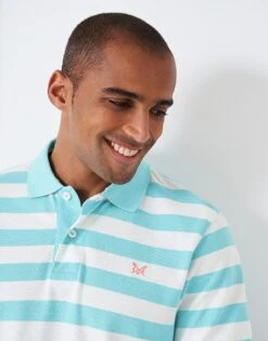 Stripe Polo Shirt -Crew Clothing MSE025 BLUERADWHT 3