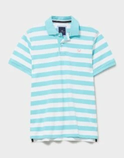 Stripe Polo Shirt -Crew Clothing MSE025 BLUERADWHT 4