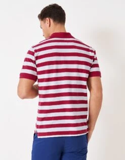 Stripe Polo Shirt -Crew Clothing MSE025 CHERRIESWH 2