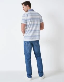 Epsom Stripe Polo Shirt -Crew Clothing MSE049 FADDENIM 2