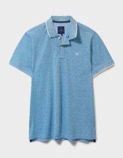 Tipped Oxford Polo Shirt -Crew Clothing MSE073 MOSAICBLUE 4