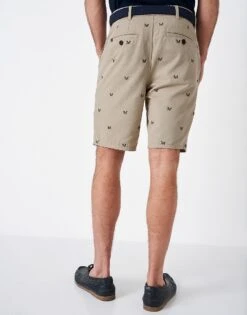 30th Collection Heritage Embroidered Bermuda Shorts -Crew Clothing MSF025 STONE 2