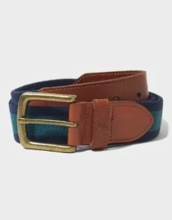 Leather Trim Stretch Belt