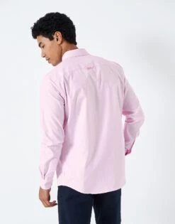 Slim Fit Puppytooth Shirt -Crew Clothing MTB023 PINKWHITE 2