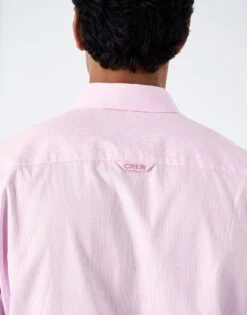 Slim Fit Puppytooth Shirt -Crew Clothing MTB023 PINKWHITE 3