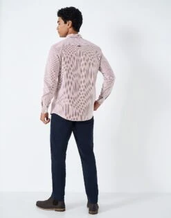 Slim Fit Stripe Shirt -Crew Clothing MTB025 OPTWHTBURG 2