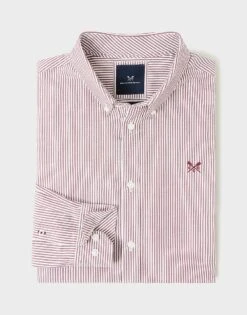 Slim Fit Stripe Shirt -Crew Clothing MTB025 OPTWHTBURG 6