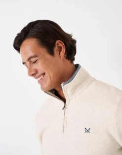 Classic Half Zip Sweatshirt -Crew Clothing MTD002 FLOWERMRL 3