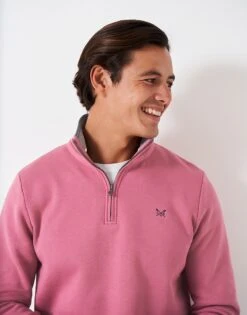 Classic Half Zip Sweatshirt -Crew Clothing MTD002 MESAROSE 3