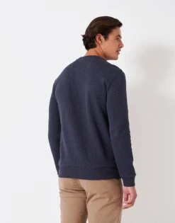 French Rib Crew Neck Sweatshirt -Crew Clothing MTD005 NAVYMRL 2