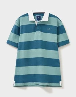 Short Sleeve Striped Rugby Shirt -Crew Clothing MTE029 TRELSTRGZR 3