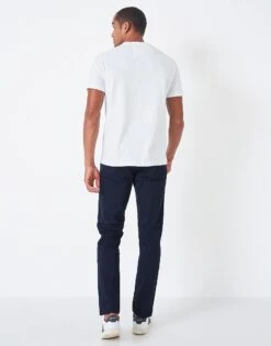 Navy Spencer Slim Fit 5 Pocket Trouser -Crew Clothing MTG004 DKNAVY 2