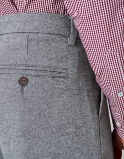 Smart Brushed Cotton Trouser -Crew Clothing MTG024 CHARCOAL 2