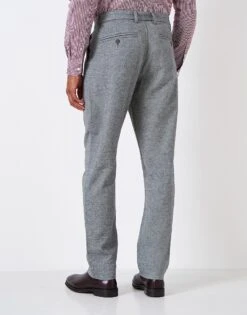 Smart Brushed Cotton Trouser -Crew Clothing MTG024 CHARCOAL 3