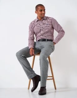 Smart Brushed Cotton Trouser -Crew Clothing MTG024 CHARCOAL 4