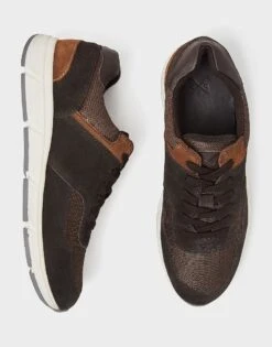 Oliver Suede Trainer -Crew Clothing MTR002 CHOCOLATE 2