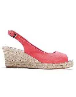 Sophia Espadrilles In Coral Pink