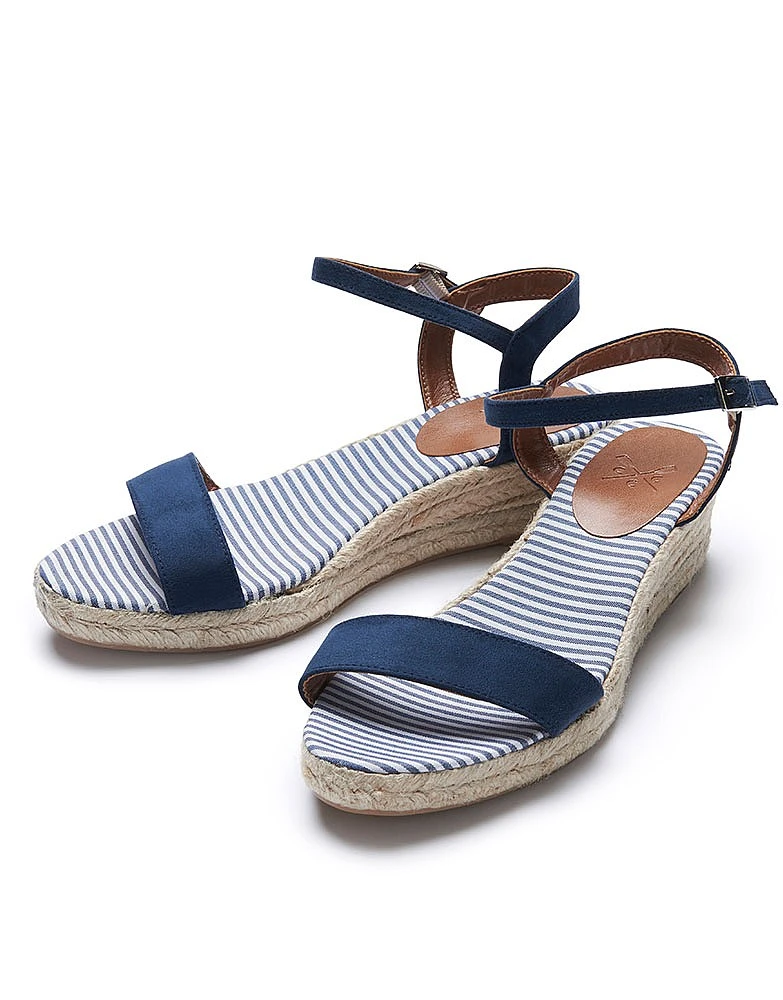 Demi Wedge Espadrilles In Navy Blue 4 Demi Wedge Espadrilles In Navy Blue - Image 4