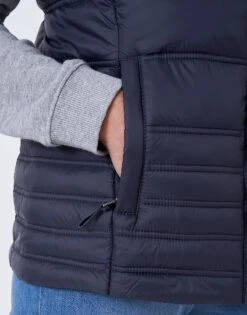 Quilted Lightweight Hooded Gilet 10 Quilted Lightweight Hooded Gilet -Crew Clothing WMA001 DKNAVY 4