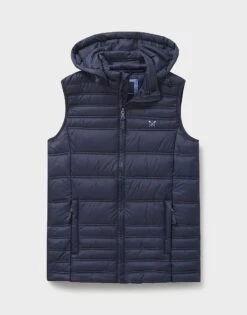Quilted Lightweight Hooded Gilet 11 Quilted Lightweight Hooded Gilet -Crew Clothing WMA001 DKNAVY 6