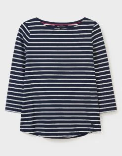 Navy Stripe Essential Cotton Breton -Crew Clothing WME301 NAVYWHT 3