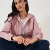 Pink Heritage Zip Through Hoodie