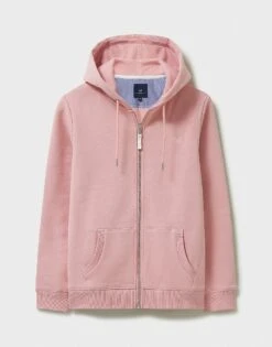 Pink Heritage Zip Through Hoodie -Crew Clothing WNF020 PALEPINK 6