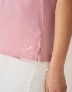 Perfect Crew Slub T-Shirt - Pink -Crew Clothing WOE300 PINK 2