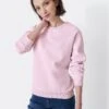 Brushed Back Crew Neck Sweatshirt - Pink