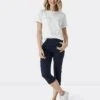 Heritage Navy Cropped Trousers