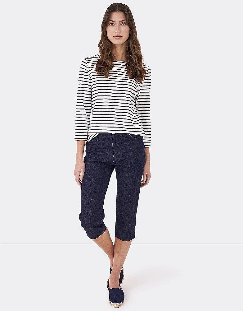 Denim Blue Cropped Trousers 1 Denim Blue Cropped Trousers
