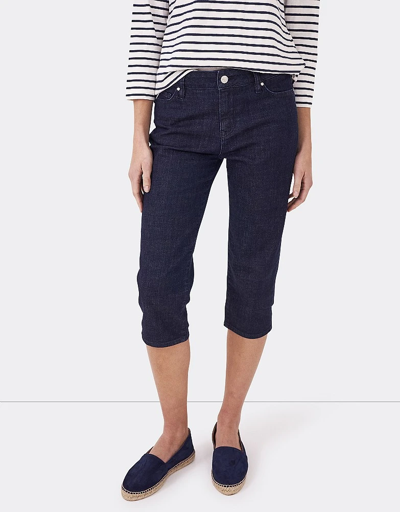 Denim Blue Cropped Trousers 2 Denim Blue Cropped Trousers - Image 2