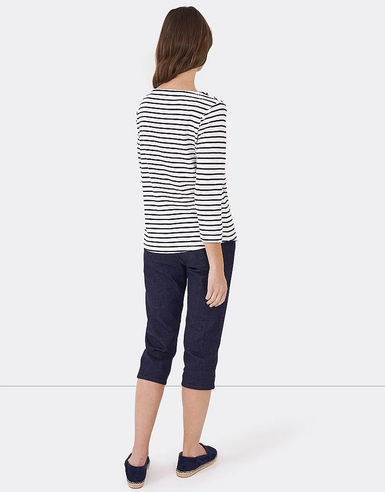 Denim Blue Cropped Trousers 3 Denim Blue Cropped Trousers - Image 3