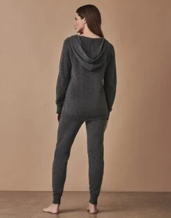 Cashmere Hoodie -Crew Clothing WOL050 GREYMARL 4