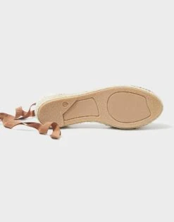 Ankle Tie Flat Espadrille -Crew Clothing WOR020 TAN 4