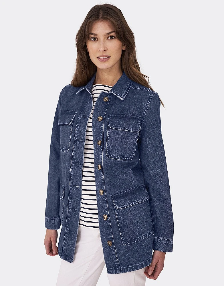 Long Line Denim Jacket 1 Long Line Denim Jacket