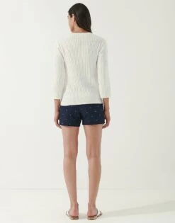 Heritage Cable Cardigan 5 Heritage Cable Cardigan -Crew Clothing WPD006 WHTLINEN 2