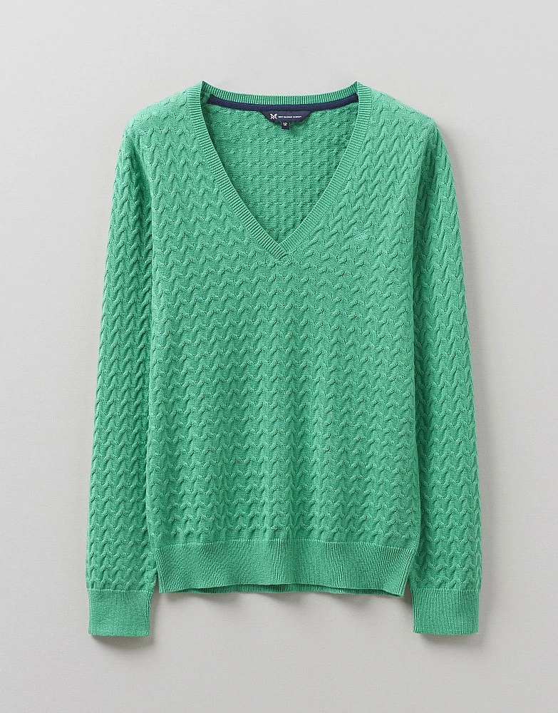 Heritage Cable V Neck Jumper 4 Heritage Cable V Neck Jumper - Image 4